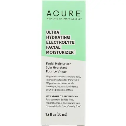 Cremă Față, Acure, 50 ml, Electroliți Hidratantă Retur gratuit