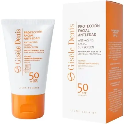 Cremă solară facială Gisele Denis Anti-Rid SPF50 40ml alb-portocaliu Retur gratuit
