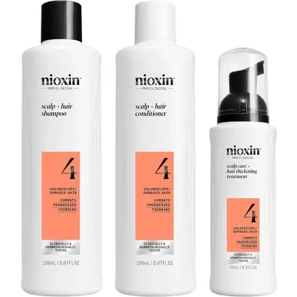 Reducere specială Set Îngrijire Păr Nioxin 4, Alb, 150ml/150ml/40ml