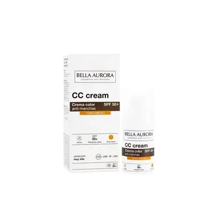 Cumpără online Cremă CC, Bella Aurora, Tono Mediu, SPF 50+, 30ml