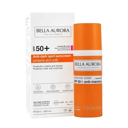 Fluid Protectie Solara Bella Aurora SPF50, Anti-pete, 50ml Preț mic