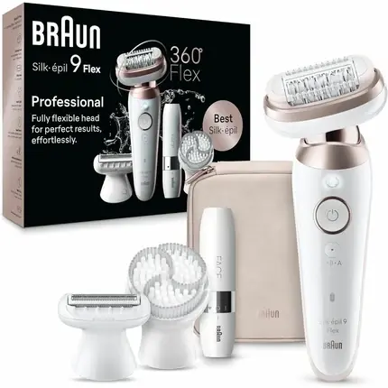 Epilator Braun Silk-épil 9 Flex Alb/Roz Preferatul clienților