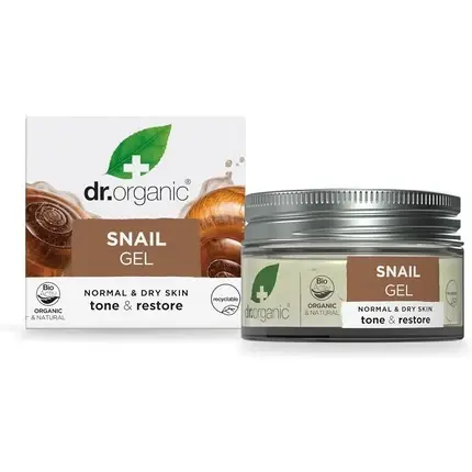 Gel Față, Dr Organic, Snail, Normal-Uscată Reducere de preț