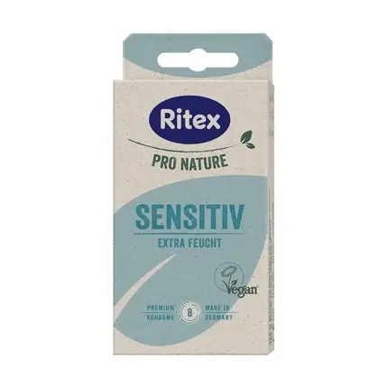 Prezervative Ritex Pro Nature, Sensitiv, 8 buc, albastru Vezi acum