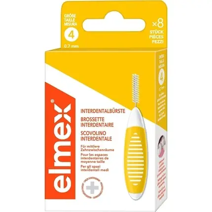 Periuță Interdentară, Elmex, Galben, 0.7mm, 8 bucăți Preferatul clienților