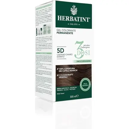Vopsea de păr Herbatint 5D Castaniu Deschis Auriu 300ml Reduceri