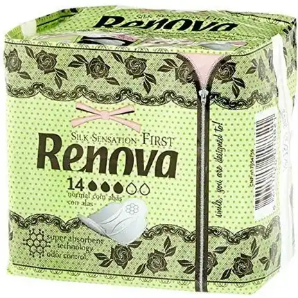 Tampoane Renova First, 14 buc, verde, ultra subțiri Bestseller