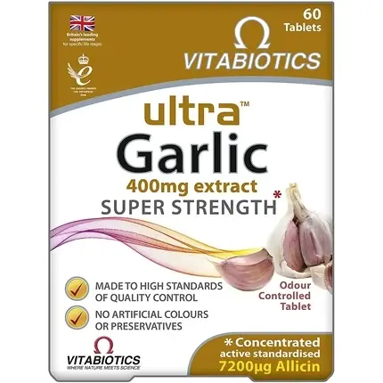 Preț mic Supliment Vitabiotics, Ultra Garlic, 60 tablete, concentrat