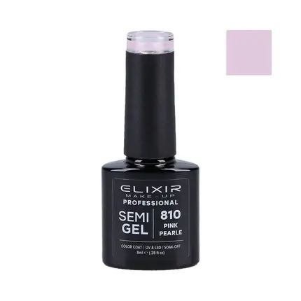 Lac de unghii, Elixir, Semi Gel 810, roz perlat Livrare rapidă