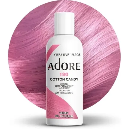 Vopsea păr, Adore, 190 Cotton Candy, roz Retur gratuit