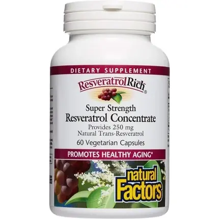 Supliment, Natural Factors, Resveratrol, capsule vegetale Cel mai vândut