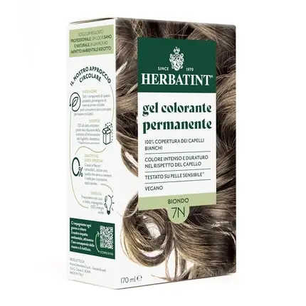Vopsea păr, Herbatint, gel 7N blond Noutate