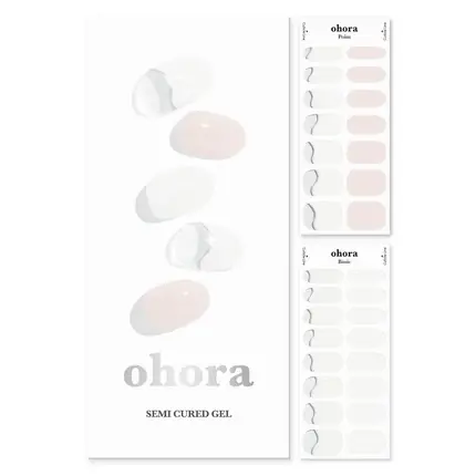 Benzi unghii gel, Ohora, Soft Cream, alb/nude Reduceri