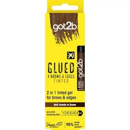 Doar azi Gel sprancene, Got2b, Glued, maro închis, 16ml
