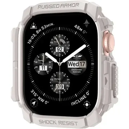 Carcasa Ceas, Spigen Rugged Armor, alb, 46mm Plată sigură