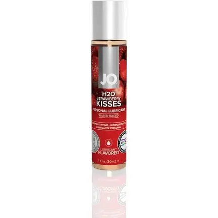 Chilipir Lubrifiant intim System Jo H2O Strawberry Kiss, gust fructe de pădure, ambalaj roșu