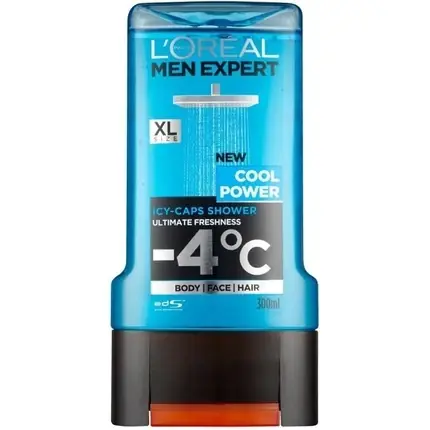 Gel de Duș, L‘Oréal Men Expert, Cool Power, Icy-Caps, 300ml Ofertă specială