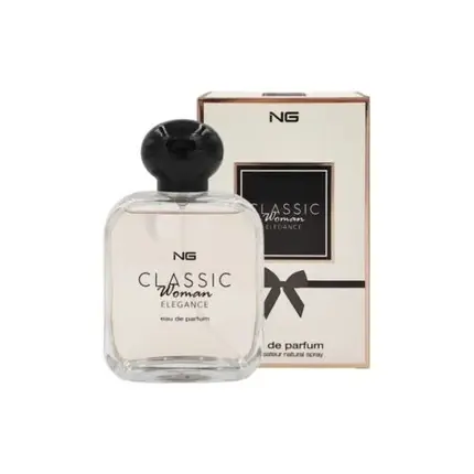 Eau de Parfum NG Classic Woman Elegance, 100ml, sticlă transparentă, capac negru Reduceri