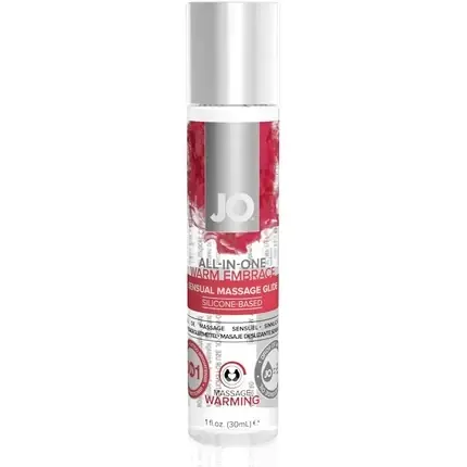 Lubrifiant termic, System Jo, Sensual Massage Warming, siliconat, culoare roșie Chilipir