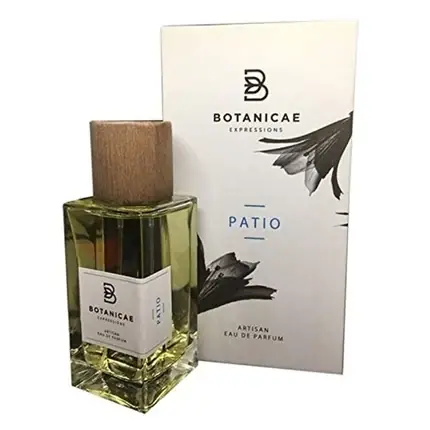 Livrare rapidă Eau de Parfum Botanicae Patio, sticlă transparentă, dop din lemn natural, 100 ml