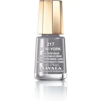 Cel mai bun preț Vernis unghii Mavala New York 217, culoare gri cremă, capac aurit, 5ml