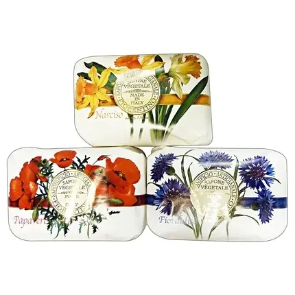 Ofertă de sezon Săpun de corp Saponificio Fiorentino, Narcis/Papavero/Cornflower, 200g