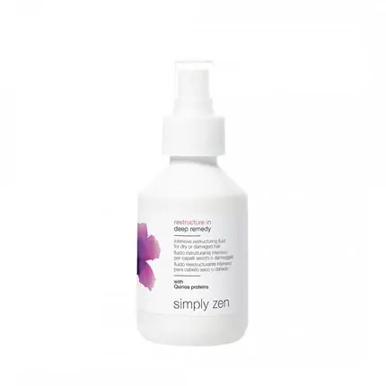 Fluid de restructurare pentru păr uscat și deteriorat, Simply Zen, Deep Remedy, cu proteine din porumb, ambalaj alb, dozator spray Expediere rapidă