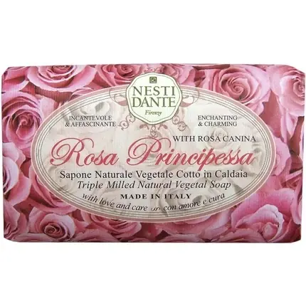 Săpun Nesti Dante Rosa Principessa cu esență de trandafir, ambalaj floral Nu rata