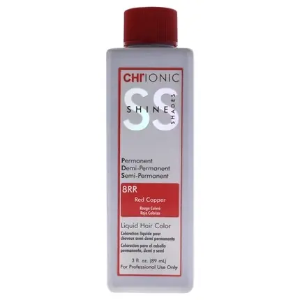 Colorant permanent lichid, Chi, Ionic Shine Shades 8RR Red Copper, 89ml Mai ieftin