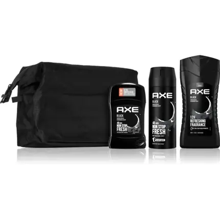 Set Axe Black, cutie de toaletă, gel de duș, spray deodorant, dezodorant solid Vezi acum