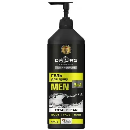 Gel de duș Dalas Total Clean Men, 1000g Preț mic