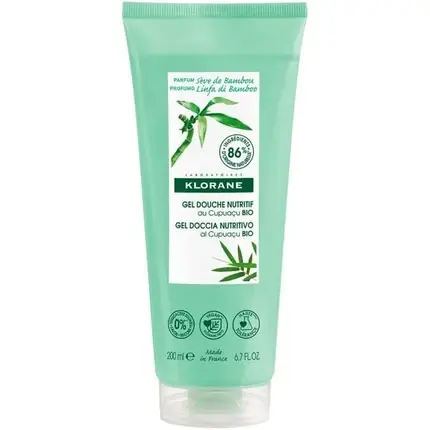 Comandă acum Gel de Duș Klorane cu Unt Organic de Cupuaçu și Suc de Bambus, Verde, 200ml