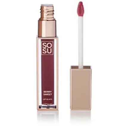 Sosu Cosmetics Shimmer Lip Glaze, Almond Butter, 6 ml, roz pal Nu rata