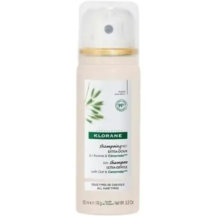 Noutate Șampon uscat Klorane cu Ovăz și Ceramide, 50ml - Toate tipurile de păr