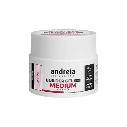 Noutate Gel de construcție, Andreia, Builder Gel Medium, 44g, Soft Pink
