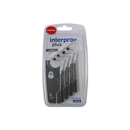 Ieftin Periuță Interprox Dentaid Interprox Plus, Super Micro, Negru, Set de 4 buc