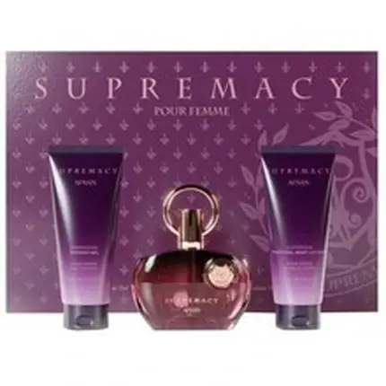 Set Parfum Afnan Supremacy Pour Femme, EDP 100 ml, Gel de duș 100 ml, Cremă de corp 100 ml, Ambalaj mov Reduceri