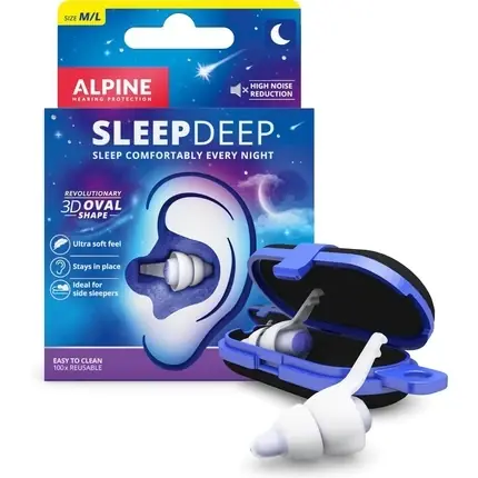 Alpine Sleepdeep M/L, dopuri pentru urechi, alb și albastru, 10g Livrare rapidă