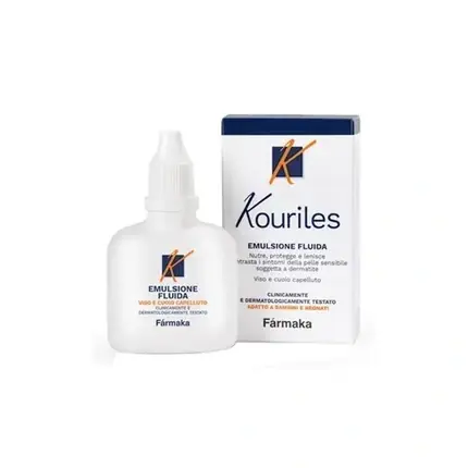 Emulsie fluidă Kouriles, Farmaka, 30ml, ambalaj alb și albastru Ofertă exclusivă