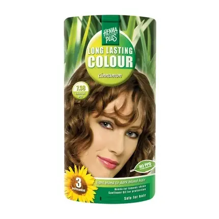 Lichidare de stoc Hennaplus Lasting 738 Cinnamon, Colorant pentru păr pe bază de plante, 100ml, Maro