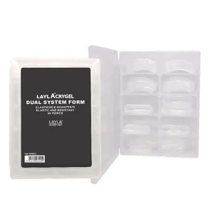 Premium Forme pentru unghii false Layl Acrylgel Dual System Form, 60 bucăți