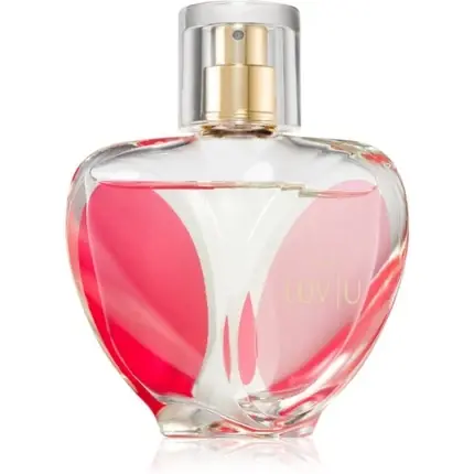 Parfum pentru femei Avon Lov U 50 ml, sticlă transparentă cu design inimă, culoare roz Reducere specială