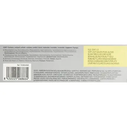 Vopsea de păr permanentă, Revlon Professional, Colorsmetique, No. 9.32 Blonde Very Clear Pearly Gold, 60ml Cel mai bun preț