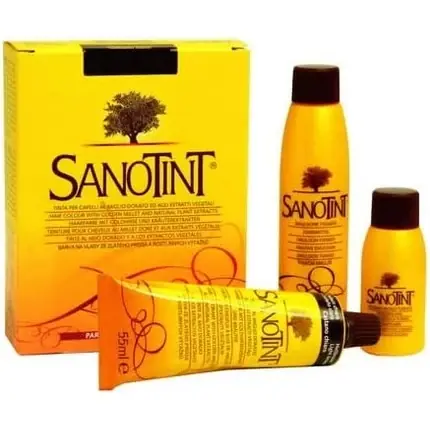 Lichidare de stoc Vopsea de păr Sanotint, 4% PPD Golden Blonde, 55ml, Ambalaj Galben