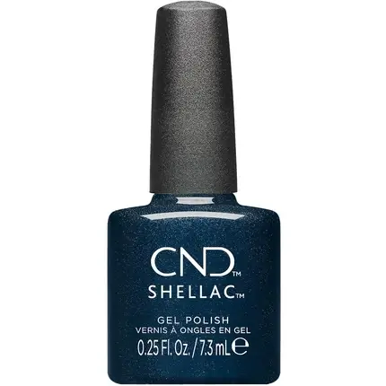 Discount Vernisaj CND Shellac Midnight Flight 457, 7.3ml, albastru închis metallic