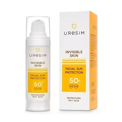 Ofertă exclusivă Uresaïm Invisible Skin Facial SPF50, Creamă de protecție solară facială, UVA/UVB, 30ml