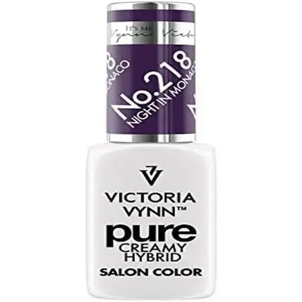 Vernis Unghii Victoria Vynn Pure Creamy Hybrid, No.218 Night in Monaco, Culoare Mov Preț promoțional