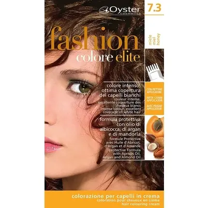 Colorant păr Fashion Elite 7.3 Miele cu ulei de argan și migdale, 180g Cumpărături sigure