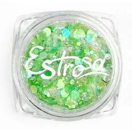 Bestseller Estrosa Pailette Glow Fluorescenti 7795, Lac de unghii verde