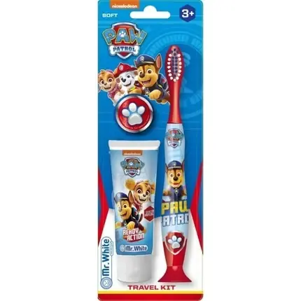 Ofertă specială Kit periuță și pastă de dinți pentru copii, Mr. White, Paw Patrol, roz/alb, 25ml